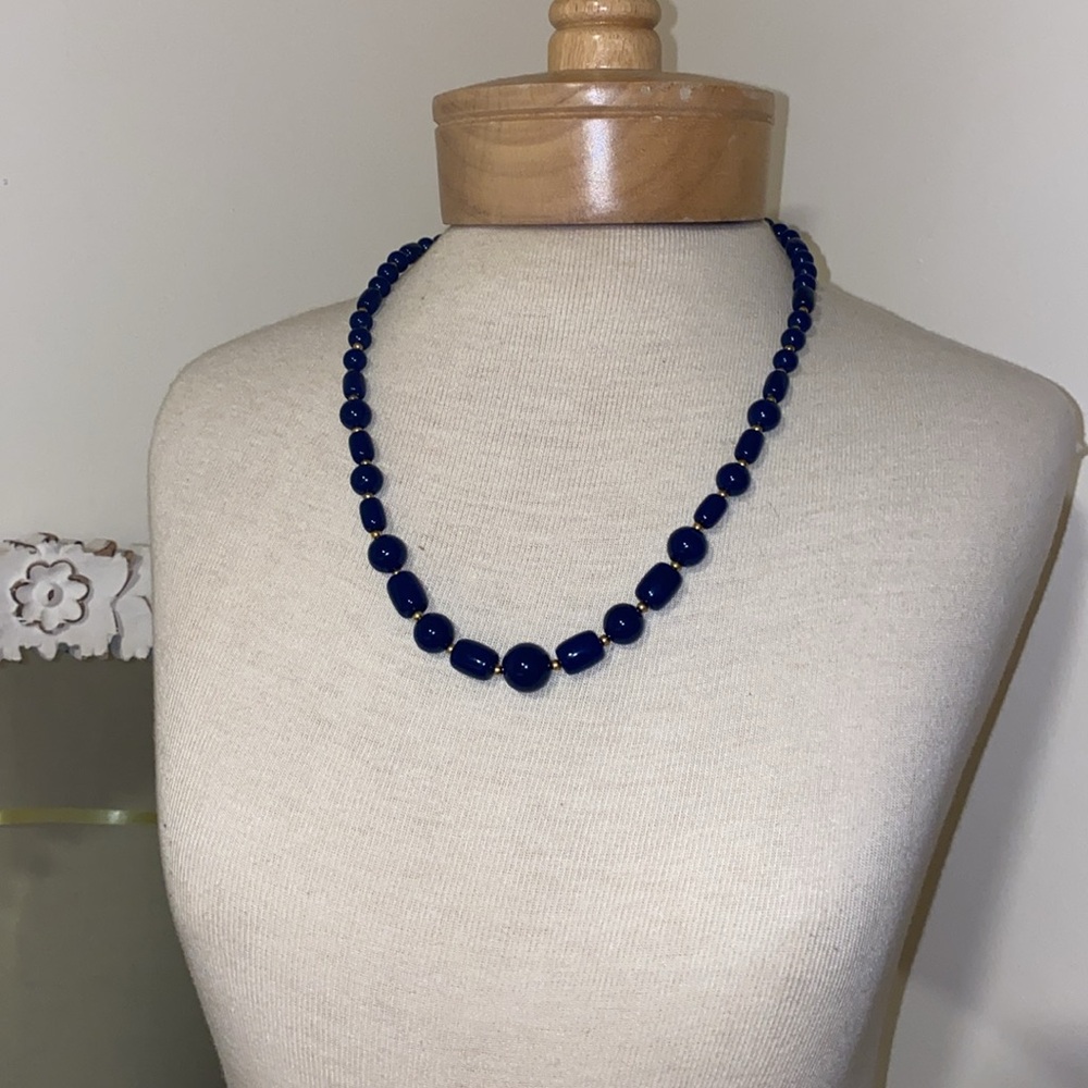 Navy Blue Necklace
